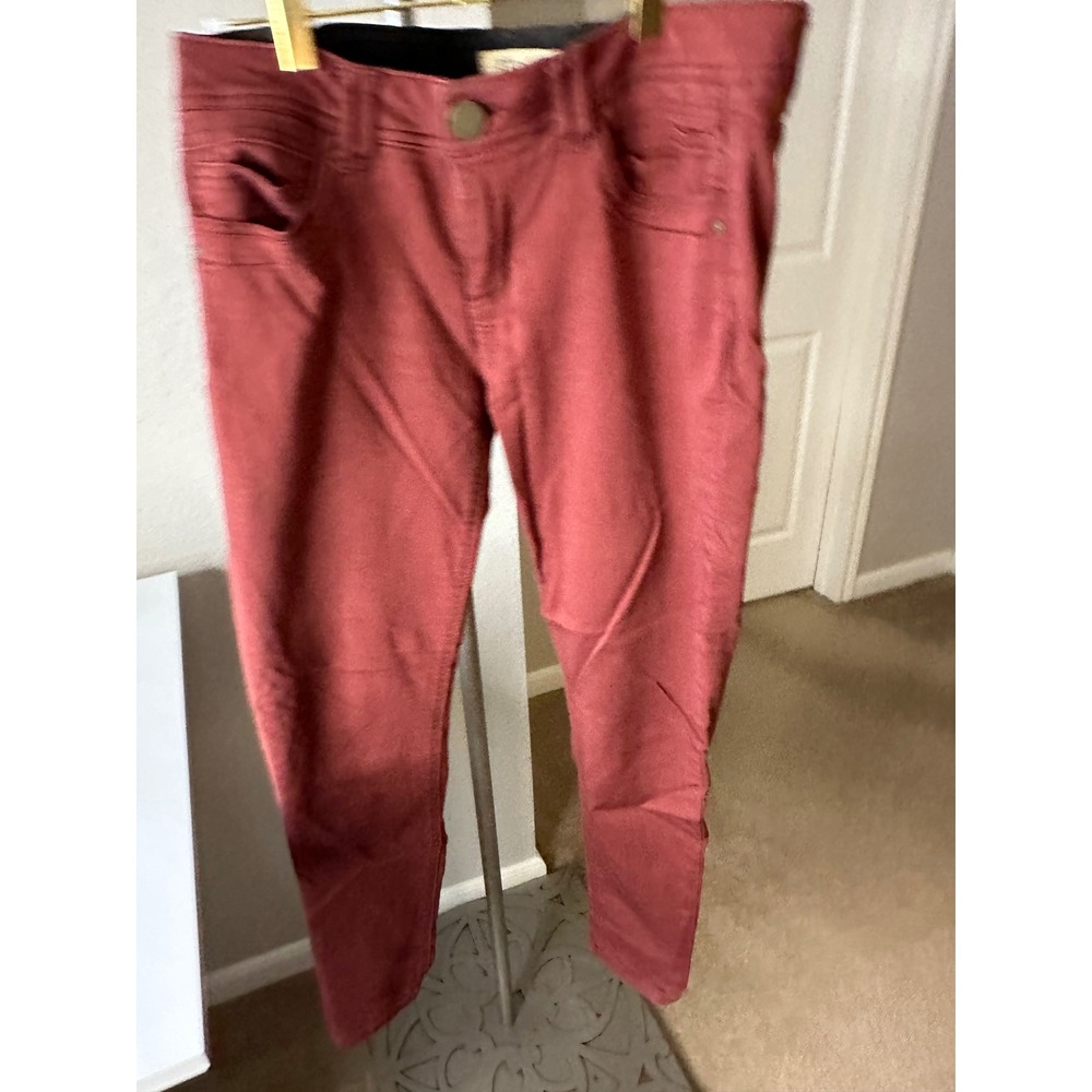 Democracy Skinny Pants Womens 6 Burgundy Good Ab Technology B1304PEXX